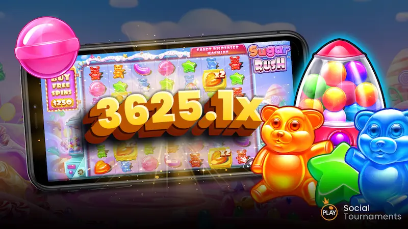 Sugar Rush слот: каскадты жарылу жүйесінің көрінісі